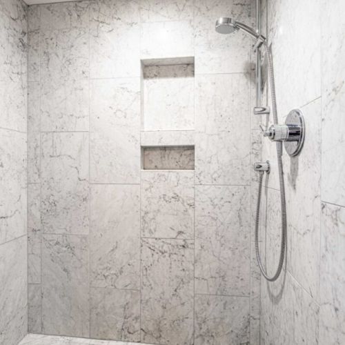 Downstairs bathroom with stand up shower