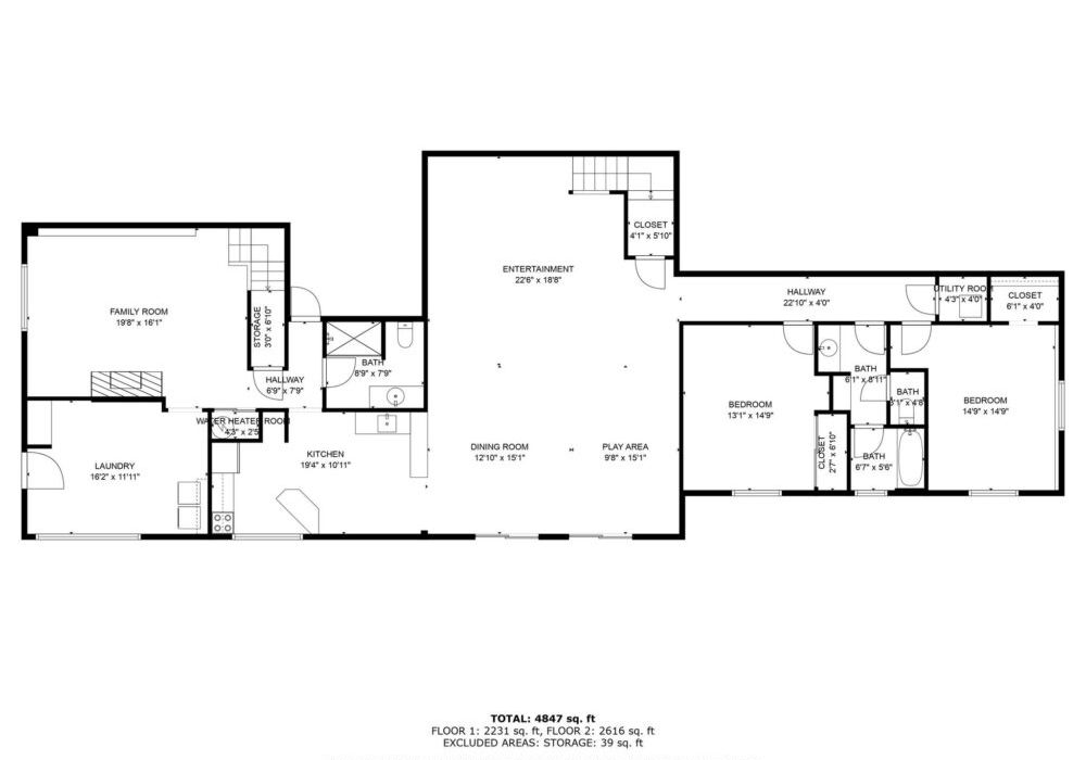 Floor plan of basement level