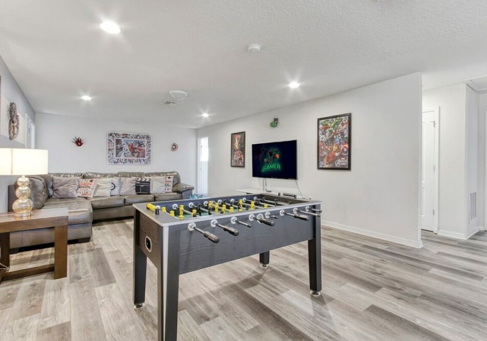Second living room with Foosball