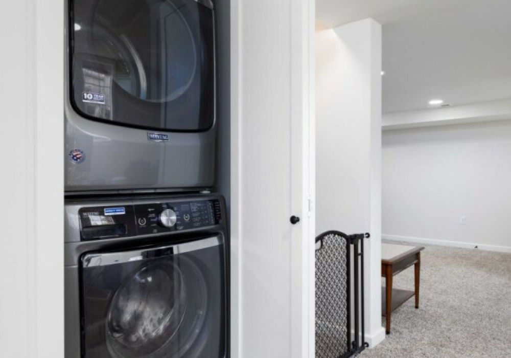 Full size washer and dryer in the house
