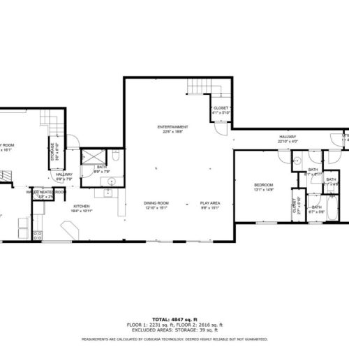 Floor plan of basement level