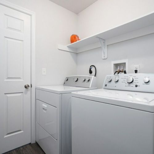 Full size washer and dryer in the home