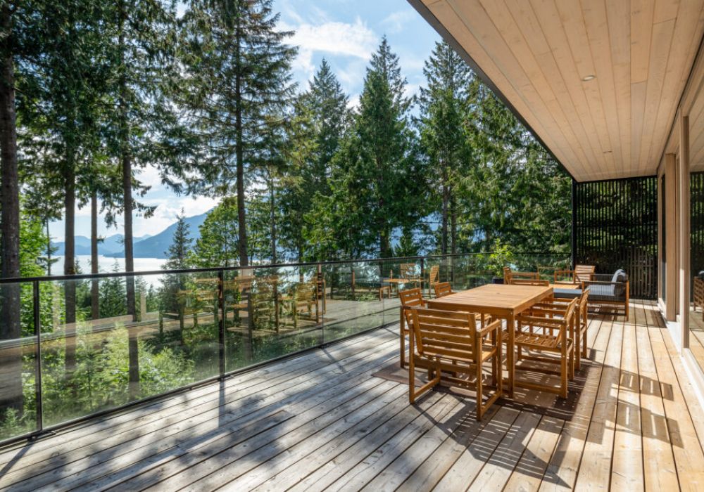 Imagine yourself enjoying morning coffee on the large deck, taking in the view.